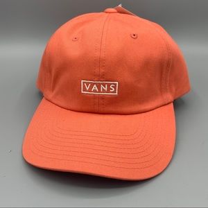 NEW Mens Vans Orange Baseball Hat Cap Curved Bill